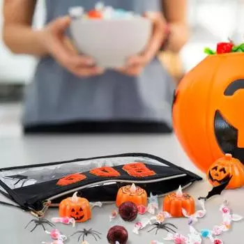 2 шт. косметички на Хэллоуин косметичка с буквами Boo на молнии водонепроницаемая привидение