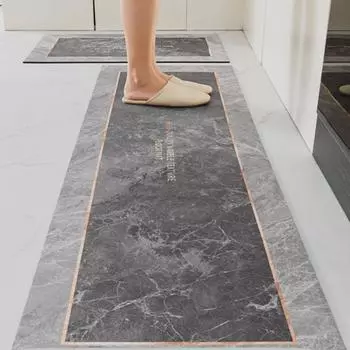 2 шт. Коврик для кухни, впитывающий масло, нескользящий коврик, прочный коврик из диатомовой грязи, грязеотталкивающий коврик для двери 40*60cm