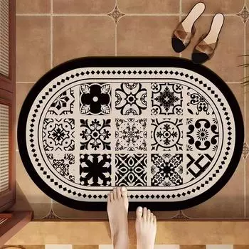 2 шт. коврик для пола из диатомовой грязи, мягкая подушка, утолщенный впитывающий коврик для пола, нескользящий впитывающий коврик для двери 40*60cm