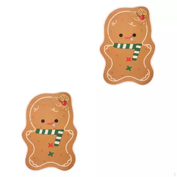 2 шт. коврик для спинки сиденья автомобиля в виде пряничного человечка для защиты детей во время путешествий