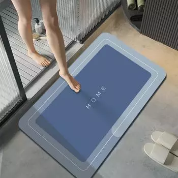 2 шт. коврик для ванной комнаты с диатомовой грязью, впитывающий воду, нескользящий и устойчивый к грязи коврик для двери 40 * 60 [diatom mud]