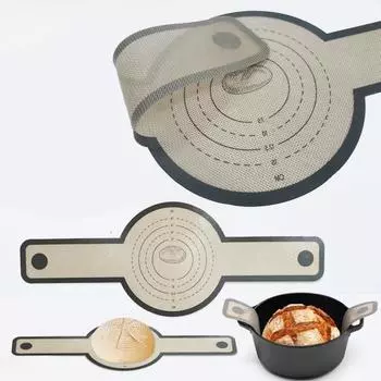 2 шт. коврик для выпечки теста, термостойкий антипригарный силиконовый коврик для хлеба, многоразовый коврик для хлеба для домашней кухни 2pcs