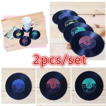 2 шт. коврик силиконовый виниловый держатель для альбомов для напитков подставки для напитков круглые очки Q1