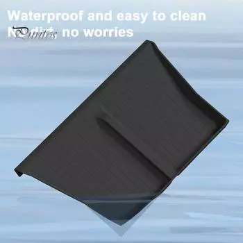 2 шт., коврики для беспроводного зарядного устройства, износостойкие, водонепроницаемые, легко чистящиеся, многоразовые, автомобильные, на центральной консоли, внутренние противоскользящие защитные накладки для Tesla серый