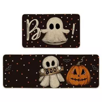2 шт. Коврики на Хэллоуин, стеганые, нескользящие, для ванной, входной двери, гостиной, коврики, ковер One Size