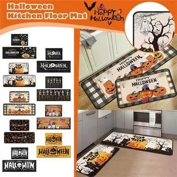 2 шт. Коврики на Хэллоуин, стеганые, нескользящие, для ванной, входной двери, гостиной, коврики, ковер One Size