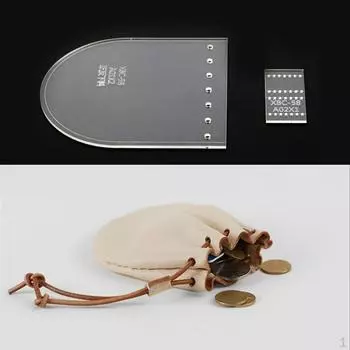 2 шт. кожаная сумка кошелек для монет узор прозрачный акриловый шаблон трафарет