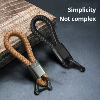 2 шт. кожаный веревочный брелок ручной работы с пряжкой в форме подковы, брелок для ключей от автомобиля, модные аксессуары для ключей, брелоки, подарки