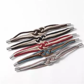 2 шт. красивые магнитные занавески с подхватом, бесплатные декоративные износостойкие двухцветные оконные шторы с китайским узлом и пряжкой для ежедневного использования светло-синий/белый