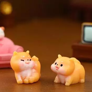 2 шт. красивые полированные украшения для собак ручной работы, красочные фигурки животных из мультфильмов для спальни G