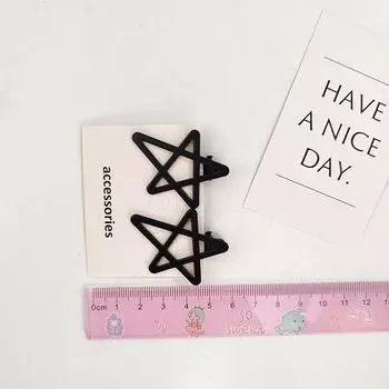 2 шт. Красочная заколка для волос в виде звезды, боковые зажимы для волос, краб для детей, девочек, женщин, винтажный подарок, аксессуары для волос, украшение