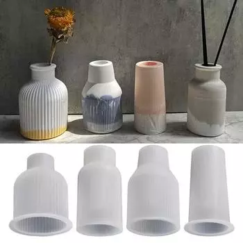 2 шт., креативная антипригарная форма для вазы для цветов «сделай сам», набор силиконовых форм для подносов для украшения дома A