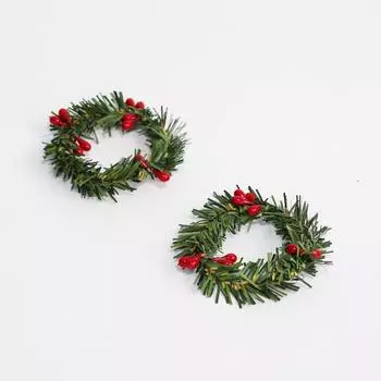 2 шт. креативная мини-модель кукольного домика, праздничные украшения ручной работы, рождественский венок