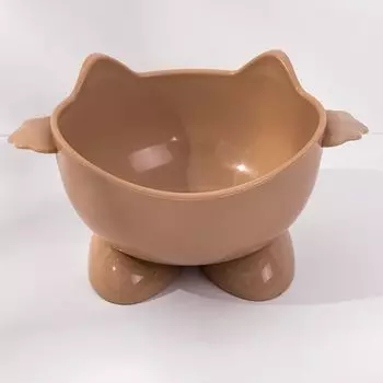 2 шт. креативная миска для кошек, милая миска для кормления собак, товары для животных, миска для домашних животных с высокими ножками, контейнер для воды коричневый