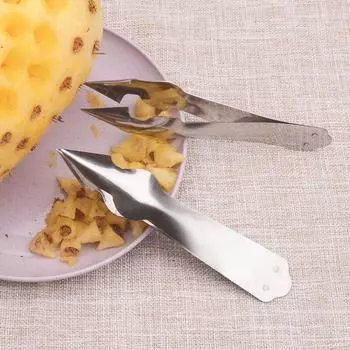 2 шт., креативная ножница для очистки ананасов из нержавеющей стали, легкий резак для ананасов, нож для резки ананаса, клипса 2pcs