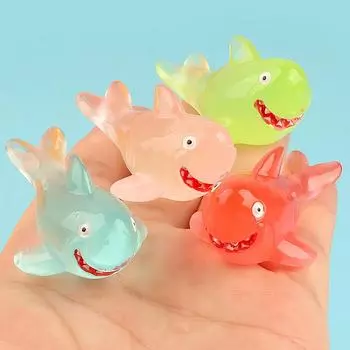 2 шт. креативная светящаяся маленькая фигурка акулы мини-украшения для рукоделия стол украшения дома аксессуары детские подарки as the picture