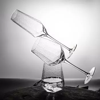 2 шт. креативные бокалы для вина, домашний кованый бокал, бокал для красного вина, алмазные бокалы для шампанского, чашки для бара, свадьбы, Роскошные Посуда для напитков, подарки Water Cup(2Pcs)