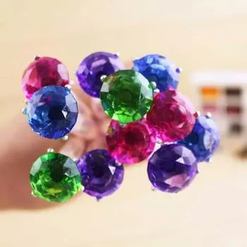 2 шт. креативные канцелярские принадлежности конфетного цвета гелевая ручка в стиле алмаза 6 цветов в одной ручке 17.5cm разноцветный