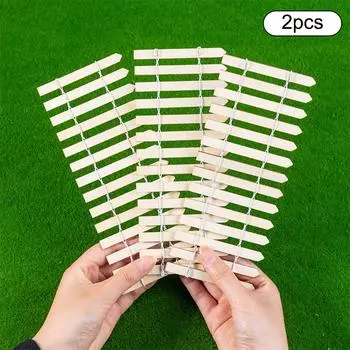 2 шт. креативные мини-деревянные украшения для ландшафтного дизайна, миниатюрные садовые цветочные горшки, аксессуары для самостоятельного украшения дома и сада onesize