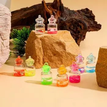 2 шт. креативные простые светящиеся стеклянные бутылки мини-фигурки миниатюрные украшения милые украшения своими руками аксессуары подарки