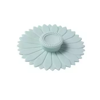 2 шт. Креативные силиконовые крышки для чашек Силиконовые крышки для чашек с подсолнухом Пыле- и влагонепроницаемые крышки для чайных и кофейных чашек One Size зелёный