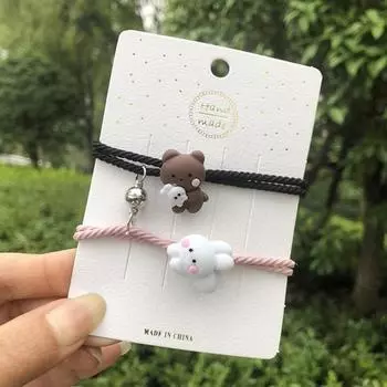 2 шт., креативный подарок тонкой работы, браслет для пары, одинаковые браслеты для влюбленных, ювелирные изделия на День Святого Валентина 2pcs