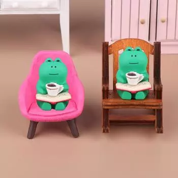 2 шт. кресло-качалка в виде лягушки, милое японское лечебное маленькое украшение, украшение для офиса, рабочего стола, украшение для автомобильного центра управления A
