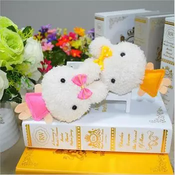 2 шт. кролик маленькие плюшевые игрушки кулон плюшевые куклы сумка кулон свадебные бросательные подарки оптовая продажа подарок на день рождения 13 см Color mixing