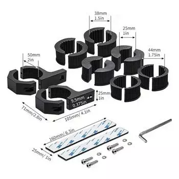 2 шт. кронштейн для крепления фары для бездорожья, алюминиевый комплект зажимов для горизонтальной перекладины 1/1,5/1,75/2 дюйма, зажимы для каркаса безопасности для квадроцикла UTV