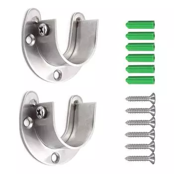 2 шт. кронштейн для трубы из нержавеющей стали, опорный фланец для сиденья, держатель для штанги, кронштейн для штанги, концевые опоры, гнезда для гардероба