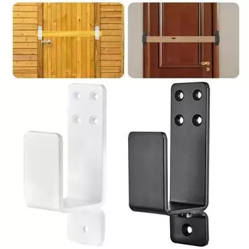2 шт. кронштейны для дверных брусьев безопасности U-образной формы, высокая прочность, устойчивость к коррозии, простота в использовании чёрный