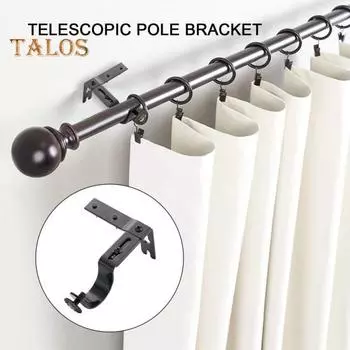 2 шт. кронштейны для карниза для штор, большая несущая способность, противоскользящие, пробивные, устойчивые, железные держатели для карниза для штор, простая установка, фурнитура для карниза для штор 2pcs