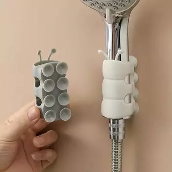 2 шт. кронштейны на присосках съемный силиконовый держатель для душевой лейки настенное крепление полка для хранения душевой лейки принадлежности для ванной комнаты