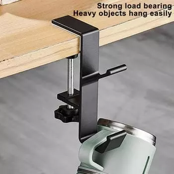 2 шт. крючки для держателей сумок, нержавеющие, легко устанавливаются, регулируемые, универсальные, зажимные, для сумок и рюкзаков чёрный