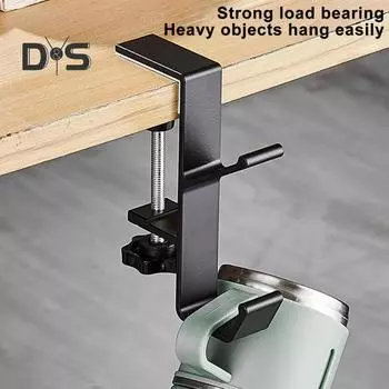 2 шт. крючки для держателей сумок, нержавеющие, легко устанавливаются, регулируемые, универсальные, зажимные, для сумок и рюкзаков чёрный