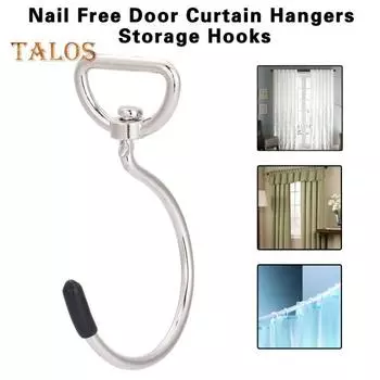 2 шт. крючки для дверных занавесок, не легко деформируются, многофункциональные, 2 цвета, полезные крючки для подвешивания дверных занавесок, товары для дома L чёрный
