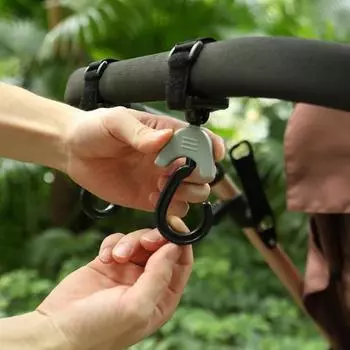 2 шт. крючки для коляски, вращающиеся на 360 градусов, хорошая грузоподъемность, ABS, органайзер для коляски, зажимы для сумки для дома черный серый