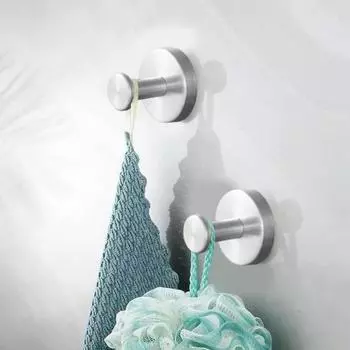 2 шт. крючки для одежды, настенные, выдерживающие большую нагрузку, сверхмощные, нержавеющие, противоскользящие, для дома, общежития, ванной, полотенца, шляпы, сумки, висячи... серебряный