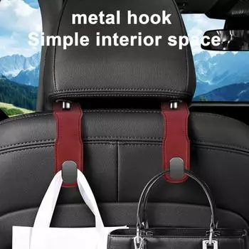 2 шт. крючки для подголовника автомобиля, прочные несущие нагрузки, не легко деформируются, универсальные, простая установка, крючки для автомобильных сидений, вешалки для сумок, сумок вино красного