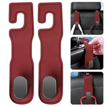 2 шт. крючки для подголовника автомобиля, прочные несущие нагрузки, не легко деформируются, универсальные, простая установка, крючки для автомобильных сидений, вешалки для сумок, сумок вино красного