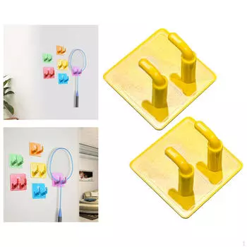 2 шт. крючки для ракеток для бадминтона, настенная стойка, металлический легкий органайзер для хранения для взрослых жёлтый