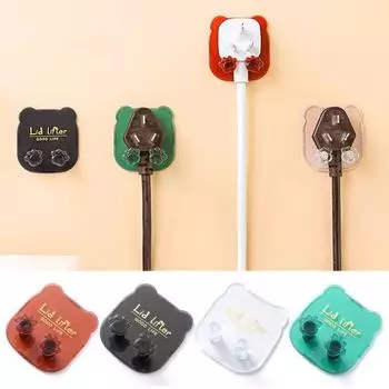 2 шт., крючки для шнура питания, настенные вешалки для бритв, прочные несущие водонепроницаемые самоклеящиеся простые вешалки для ванной комнаты чёрный