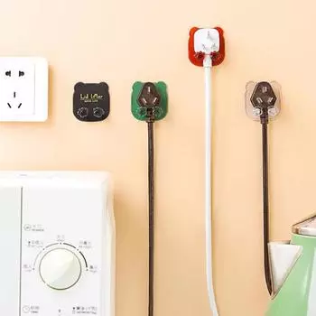 2 шт., крючки для шнура питания, настенные вешалки для бритв, прочные несущие водонепроницаемые самоклеящиеся простые вешалки для ванной комнаты зелёный