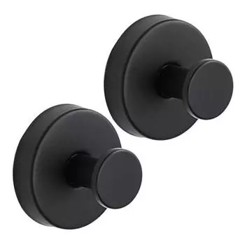 2 шт. крючки на присосках вешалка для полотенец нержавеющая устойчивая к коррозии прочная несущая способность без сверления чёрный