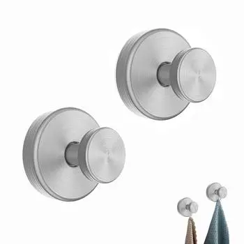 2 шт. крючки с присоской для венков на стекле, 2025 г. Новые крючки с присоской без сверления для душа, полотенец, стеклянных окон, дверей, зеркал в ванной серебряный