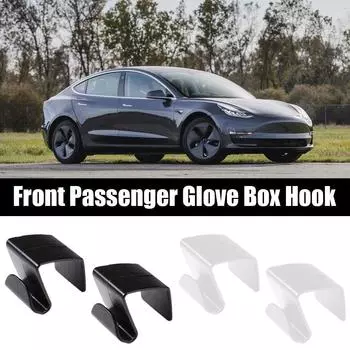 2 шт. Крючок для перчаточного ящика для Tesla Y 2023 2022 2021, органайзер для перчаточного ящика, держатель для хранения, подвесная сумка, вешалка для маски, аксессуары