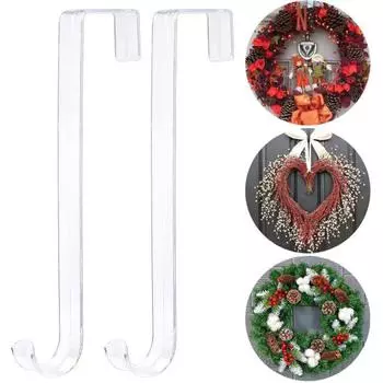 Yousheng 2 шт. рождественский венок крючок гладкая поверхность стильные прозрачные шапки шарфы пальто крючок для хранения бытовых принадлежностей чистый