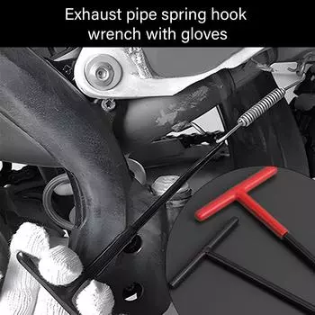 2 шт. крючок для выхлопной пружины съемник пружины мотоцикла металлический крючок для вытяжной пружины съемник с Т-образной ручкой съемник пружины тормоза A
