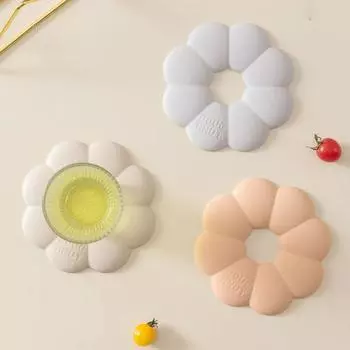 2 шт. Круглая/квадратная подставка под тарелку, антипригарная подставка под тарелку, кухонные принадлежности, коврик под кастрюлю, блюдо White-Round