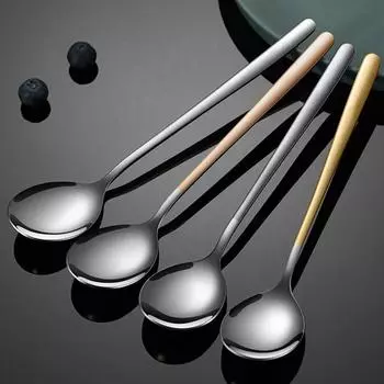 2 шт. Круглая ложка для смешивания кофе с длинной ручкой, десертные ложки, кухонный половник, чайная ложка ярко-розовый